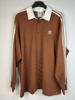 Bluza męska Adidas z kołnierzykiem brązowa 2XL