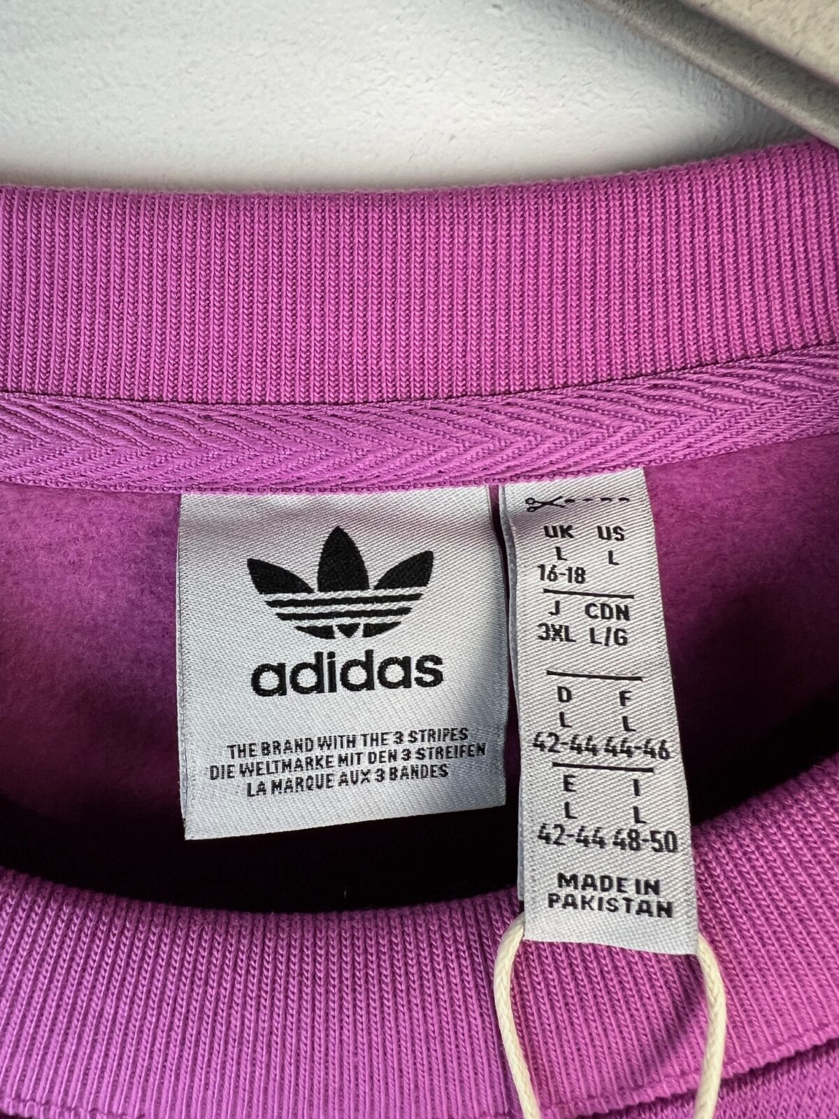 Bluza top Adidas różowa oversize L - obrazek 3
