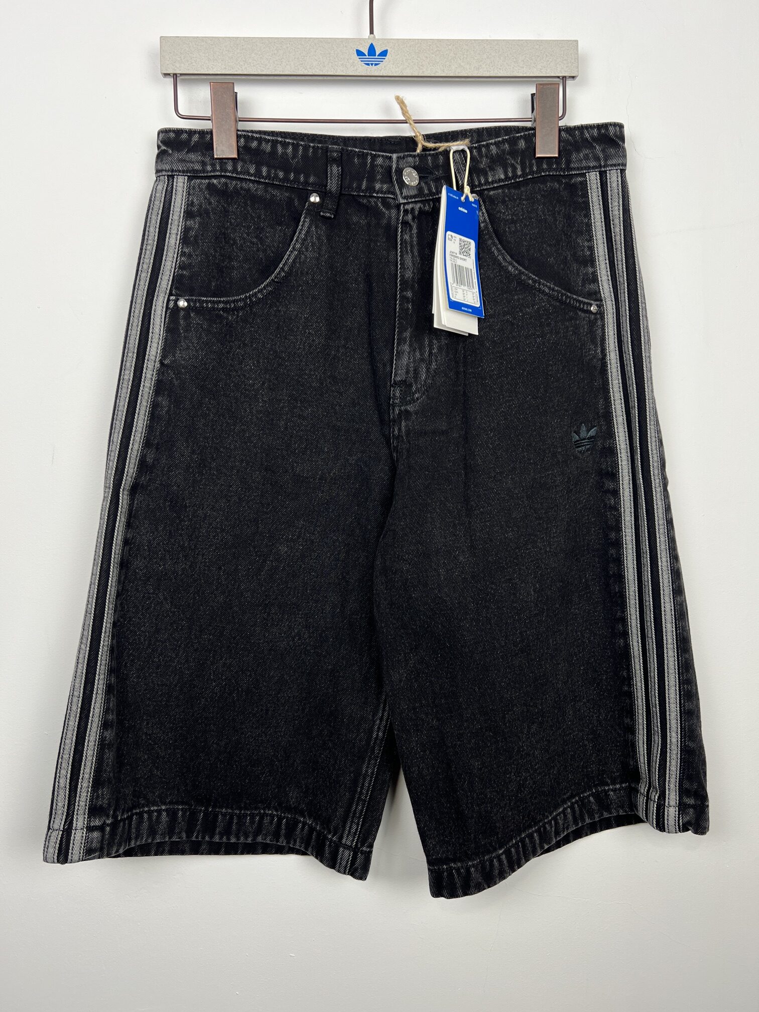 Szorty jeansowe Adidas Firebird unisex czarne