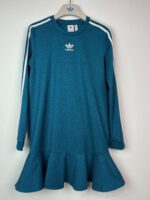 Brokatowa sukienka Adidas z falbaną S