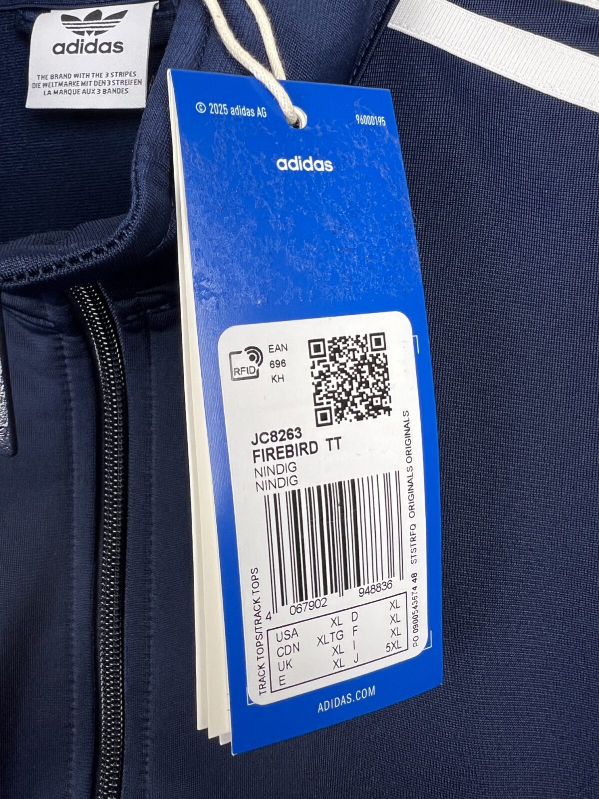Bluza damska Adidas Firebird TT granatowa XL - obrazek 2