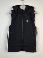 Kamizelka pikowana Adidas Originals z kapturem odpinanym czarna XS
