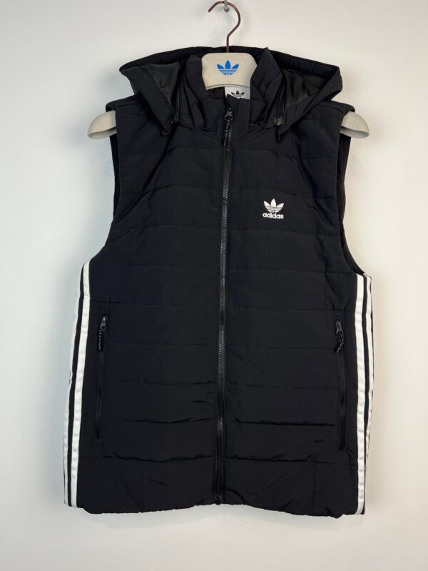 Kamizelka pikowana Adidas Originals z kapturem odpinanym czarna XS