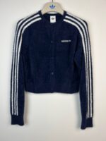 Puszysty dzianinowy Kardigan Adidas Fluffy Indigo S