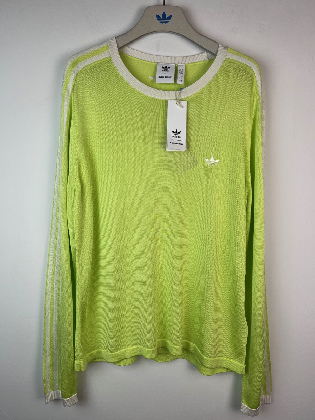 IMG_3065 Longsleeve Adidas x Wales Boner zielona limonka unisex L - obrazek 1