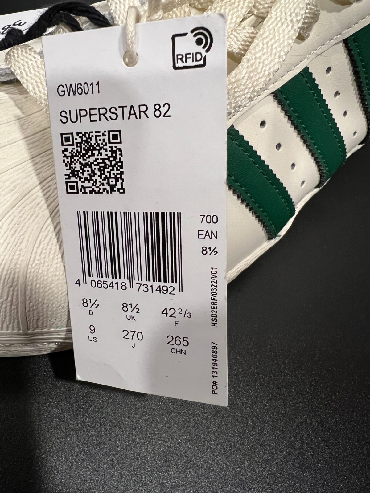 IMG_3618 Sneakersy Adidas Superstar 82 kremowe skórzane 42 2\3 - obrazek 2