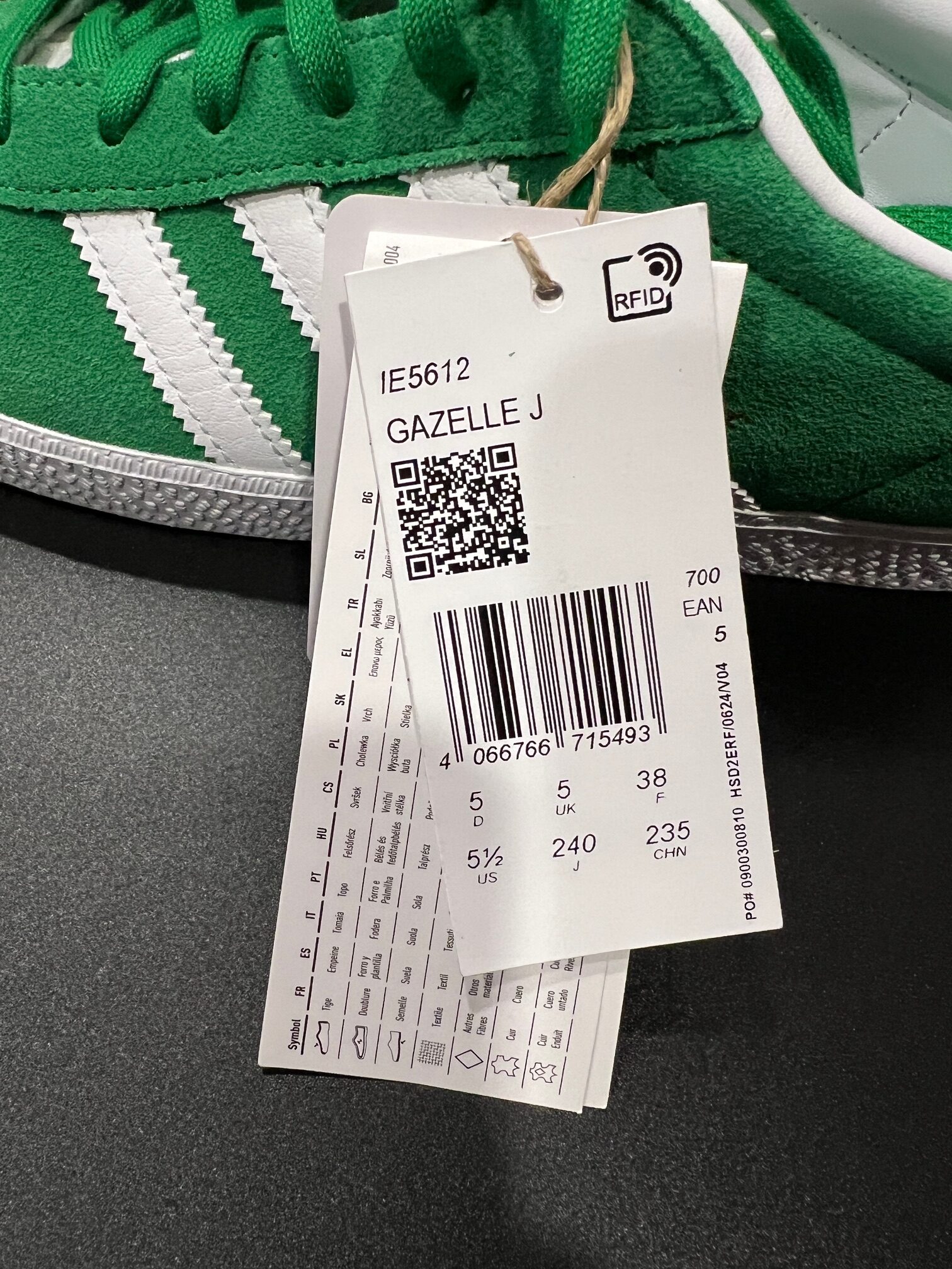 Sneakersy Adidas Gazelle J zielone 38 | Plebiscytowa13