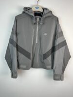 Kurtka wiatrówka Adidas Blue Version oversize stalowoszara S-M