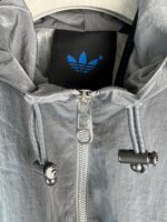 Kurtka wiatrówka Adidas Blue Version oversize stalowoszara S-M - obrazek 2