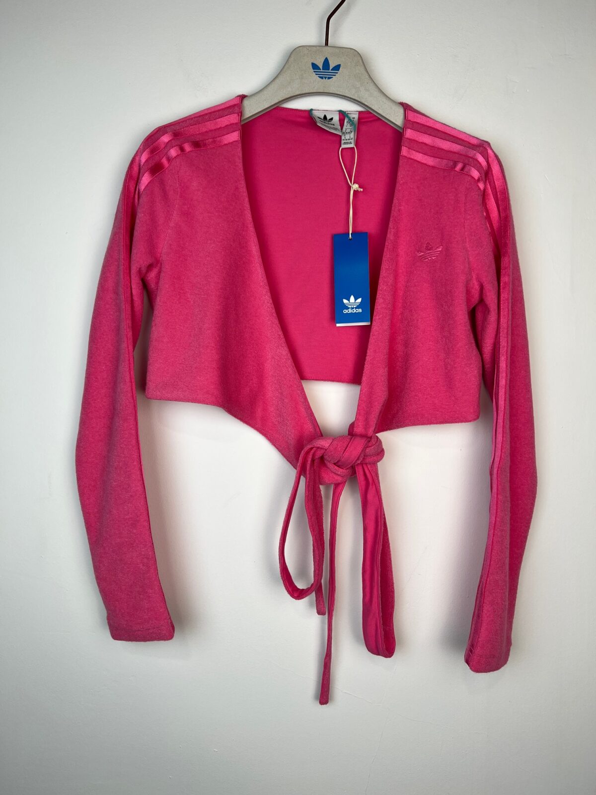 IMG_3866 Kardigan Adidas z wiązaniami z przodu różowy S - obrazek 1
