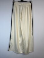 Spodnie damskie Adidas Originals szerokie satynowe kremowe L - obrazek 2