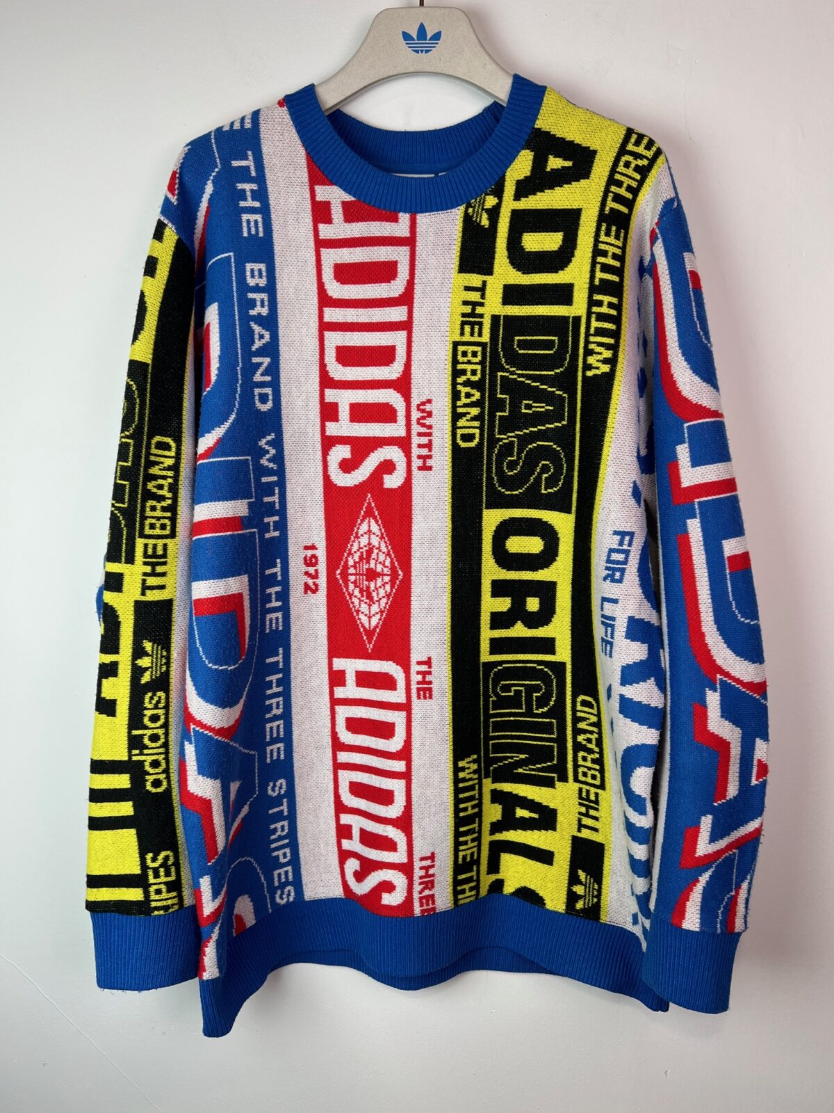 IMG_5057 Sweter męski Adidas wzór szalikowy M - obrazek 1