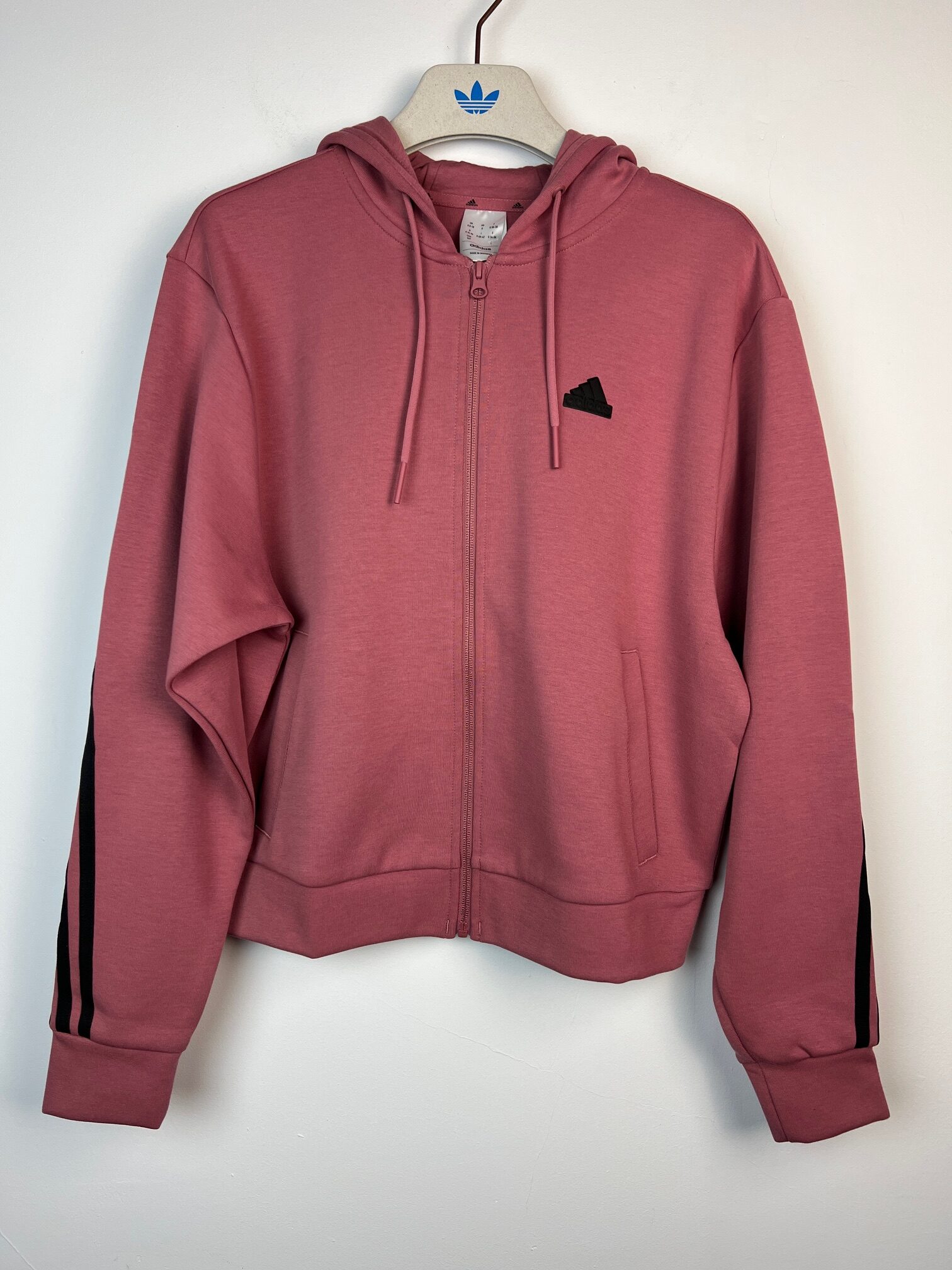 IMG_5547 Bluza damska z kapturem Adidas Performance brudny róż S - obrazek 1