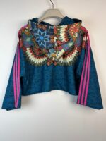 Bluza top z kapturem Adidas x Farm S - obrazek 2