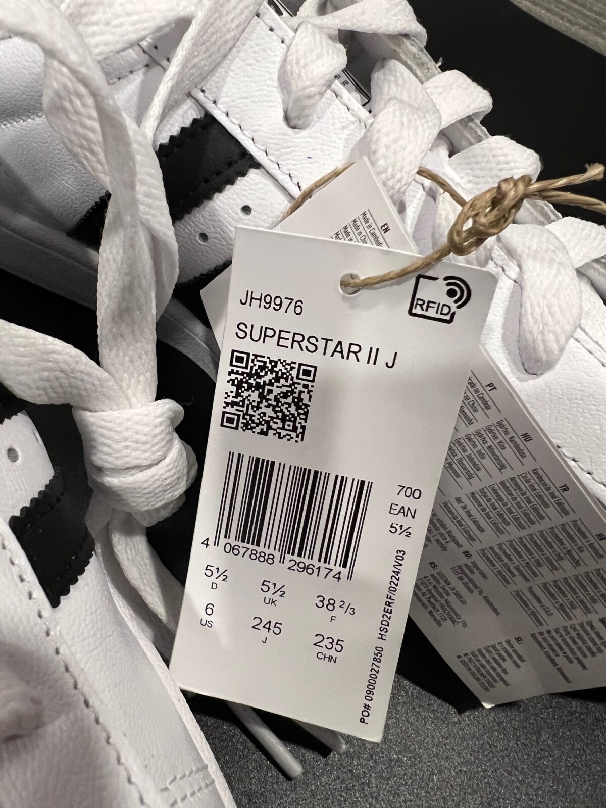 Sneakersy Adidas Superstar II J białe 38 2\3 - obrazek 3