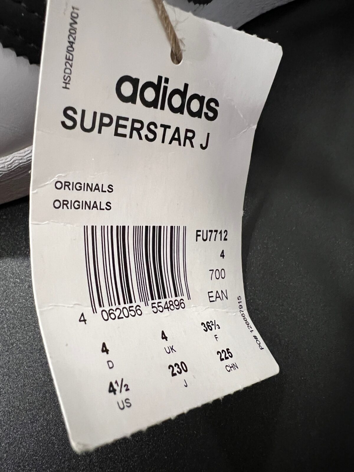 Sneakersy Adidas Superstar J białe 36 2\3 - obrazek 4
