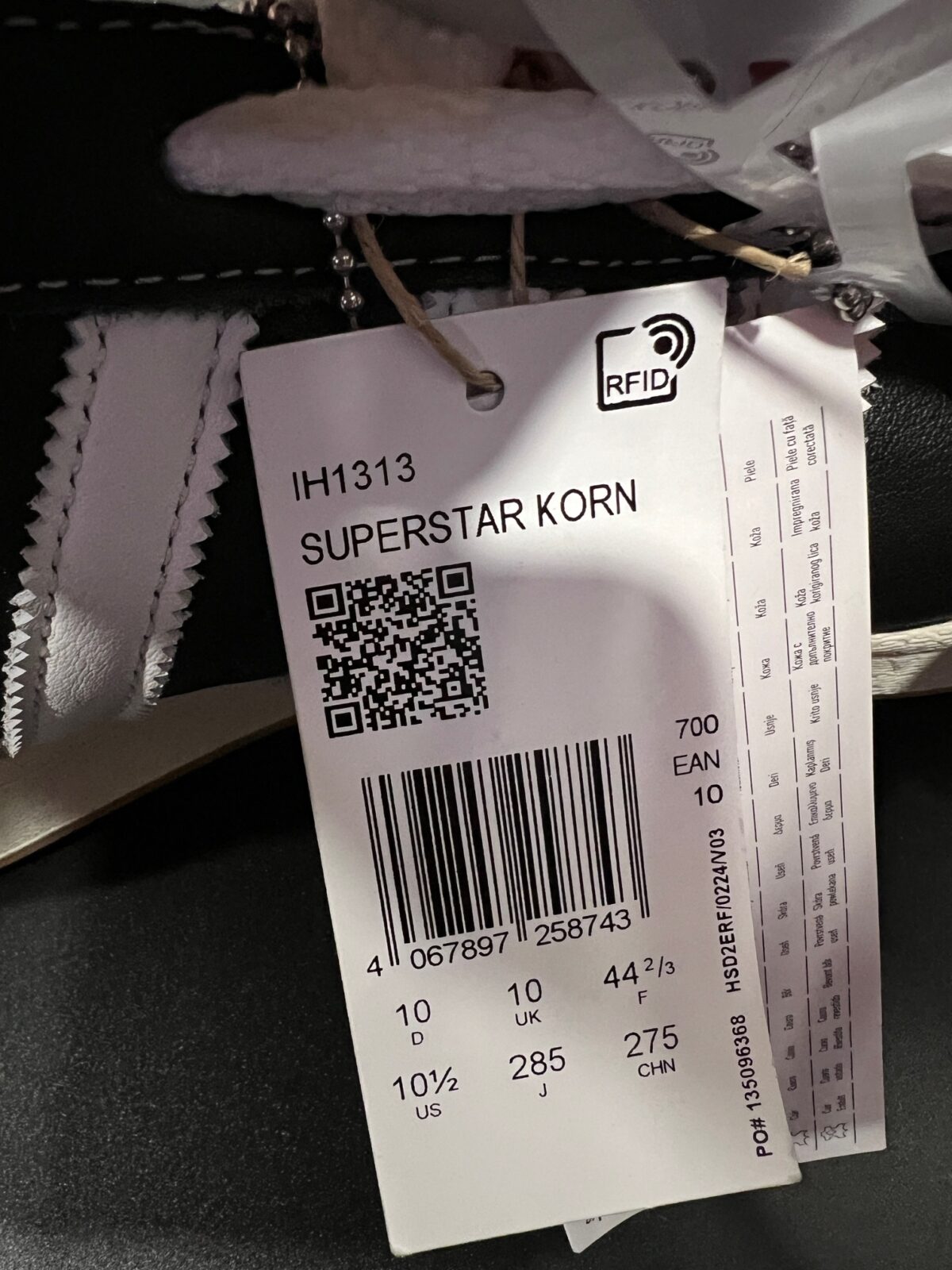 Sneakersy męskie Adidas Superstar x Korn czarne 44 2\3 - obrazek 3