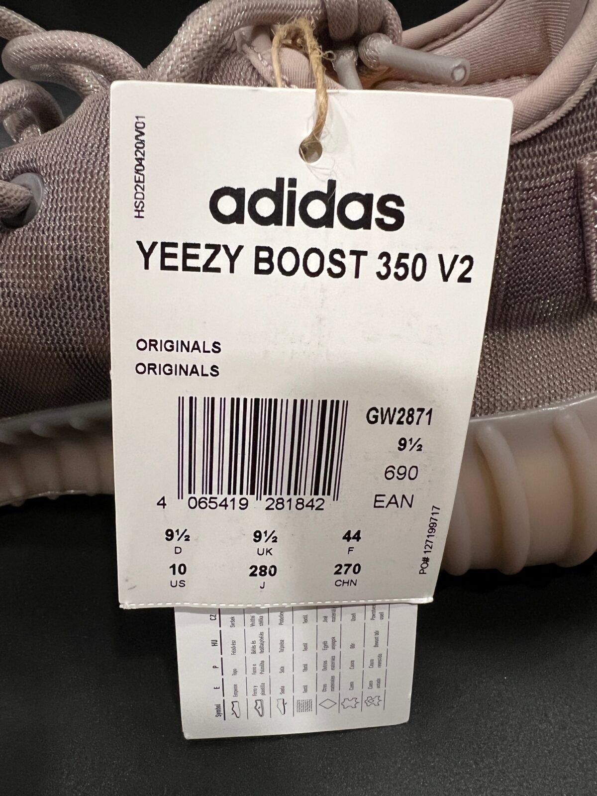 Sneakersy Adidas x Yeezy Boost 350 V2 Mono Mist 44 - obrazek 5