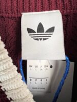 Sweter kardigan dzianinowy Adidas Retro Remix bordowy L - obrazek 3