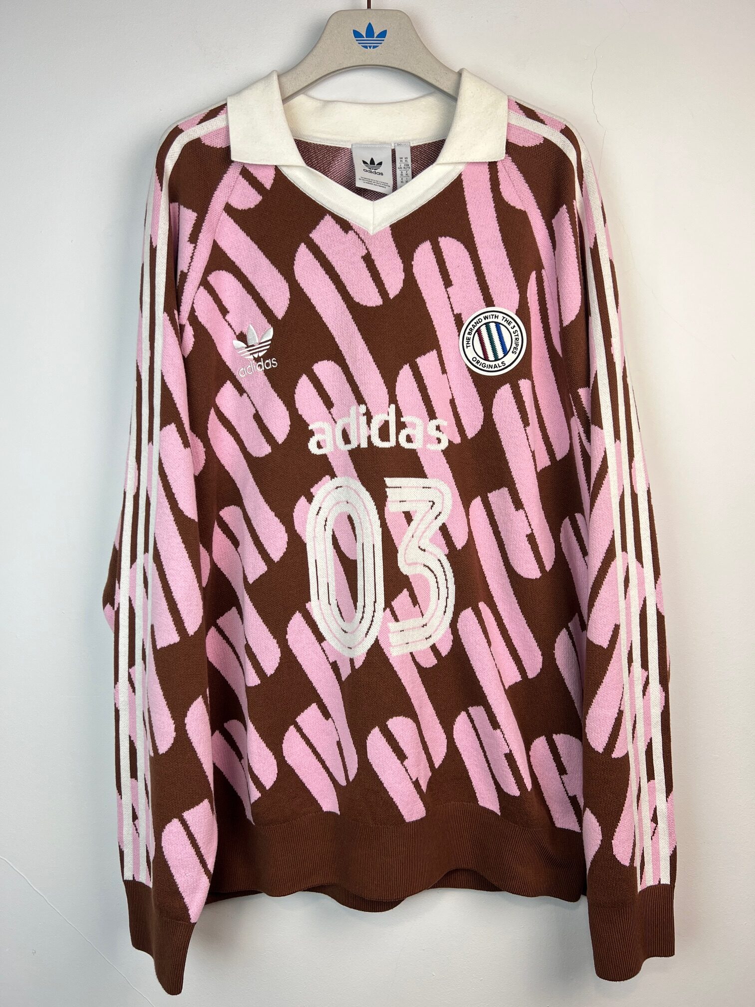 Sweter Adidas Polo Adicolor Blokecore brązowy XL