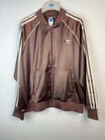 Bluza damska Adidas Originals satynowa czekoladowa 2XL