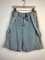 Spodenki jeansowe na szelkach Adidas x Jeremy Scott S-M - obrazek 5