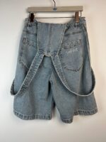 Spodenki jeansowe na szelkach Adidas x Jeremy Scott S-M - obrazek 4