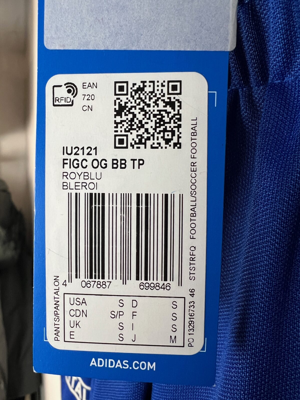 Spodnie męskie Adidas Italia Beckenbauer niebieskie S - obrazek 3