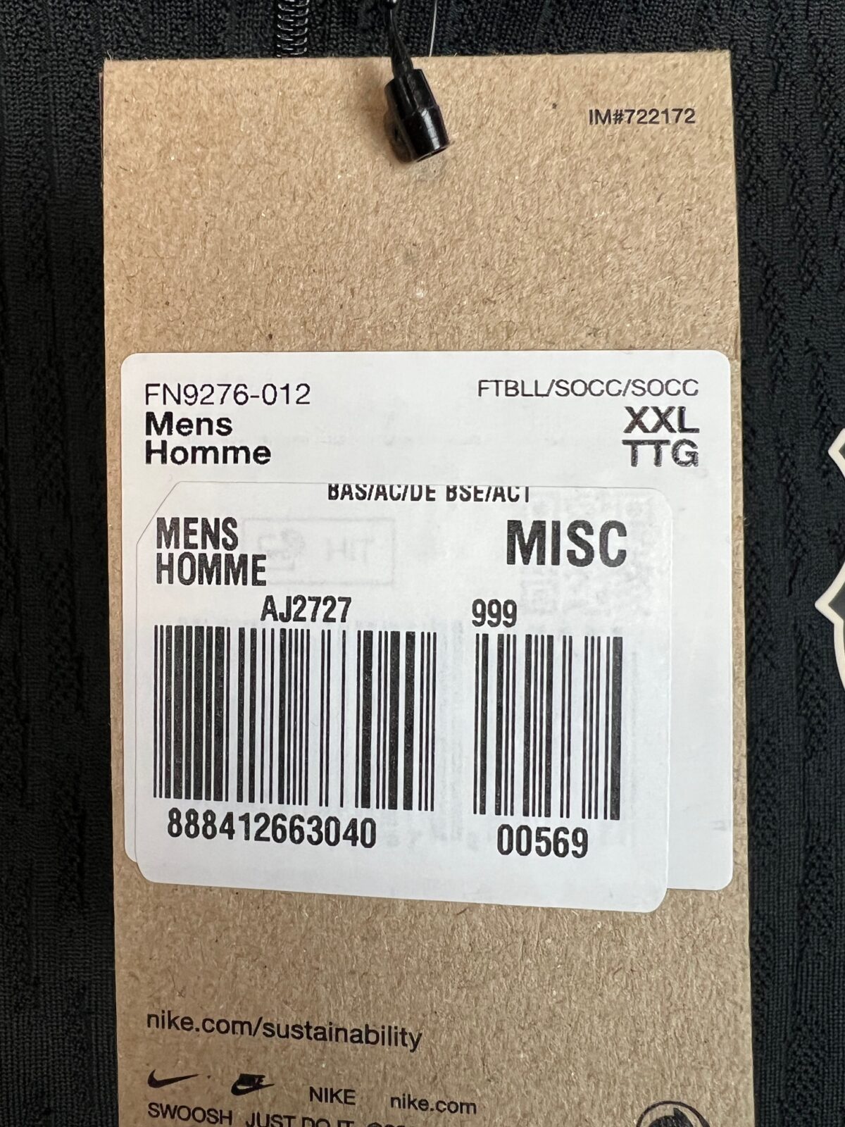 Bluza męska klubowa treningowa Nike FC Barcelona XXL - obrazek 3