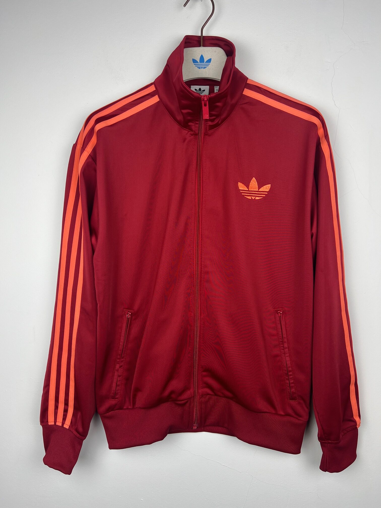 Bluza damska Adidas Originals Firebird oversize bordowa XS-M