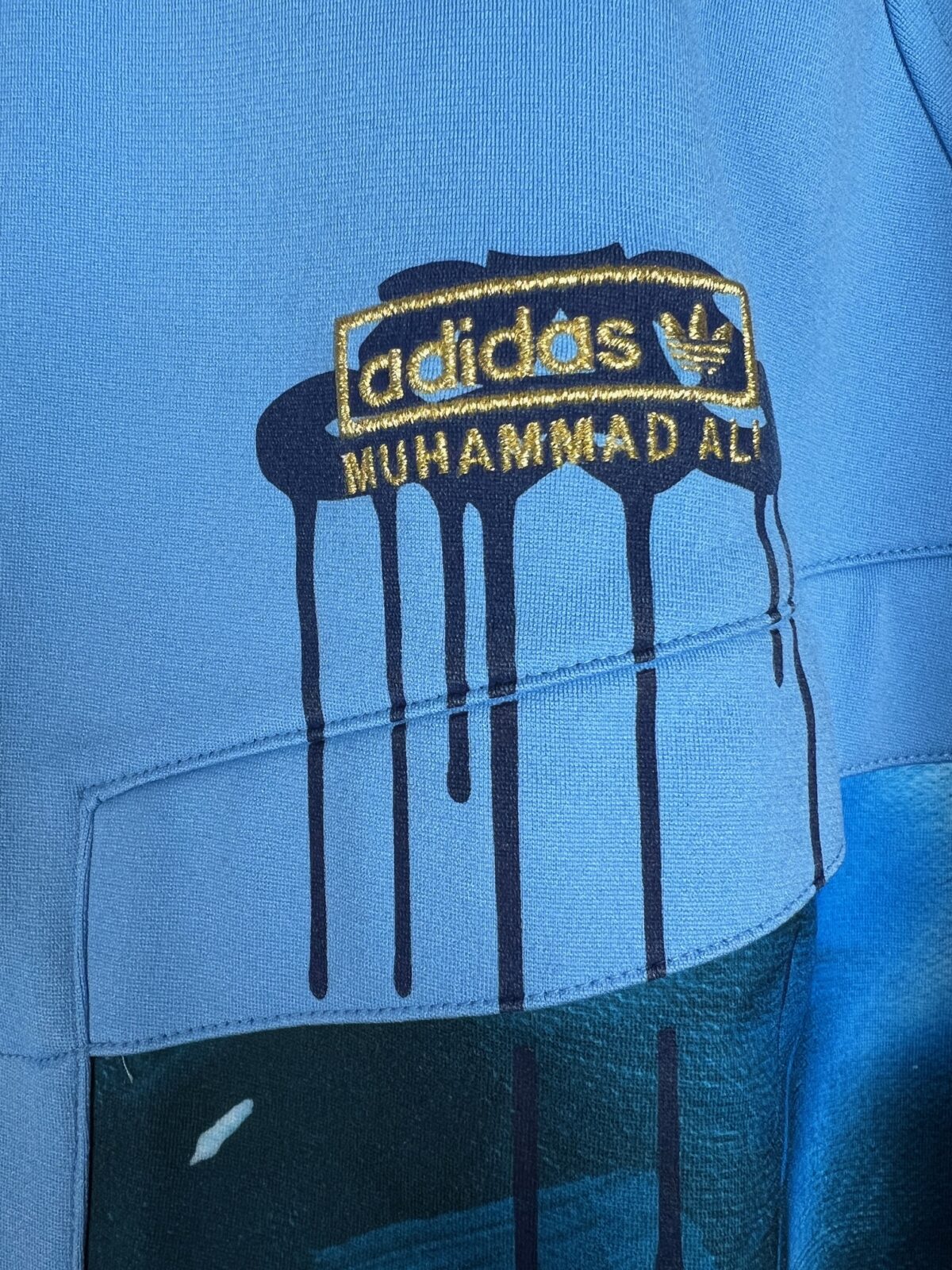 Bluza męska Adidas x Muhammad Ali niebieska XL - obrazek 5