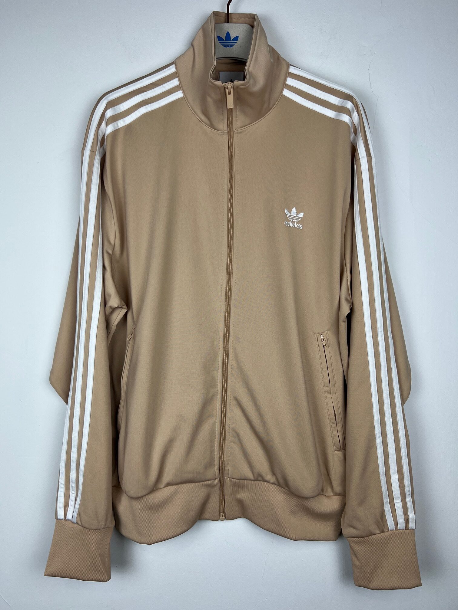 IMG_8307 Bluza męska Adidas Firebird TT beżowa M - obrazek 1