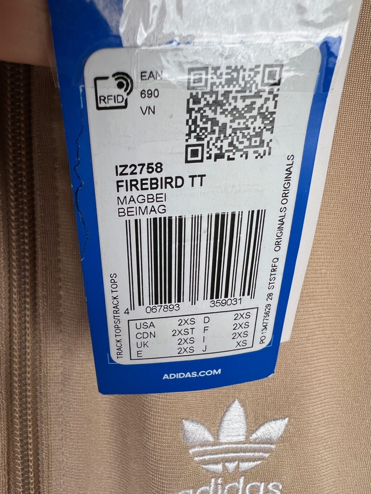 Bluza damska Adidas Originals Firebird TT oversize 2XS - obrazek 3