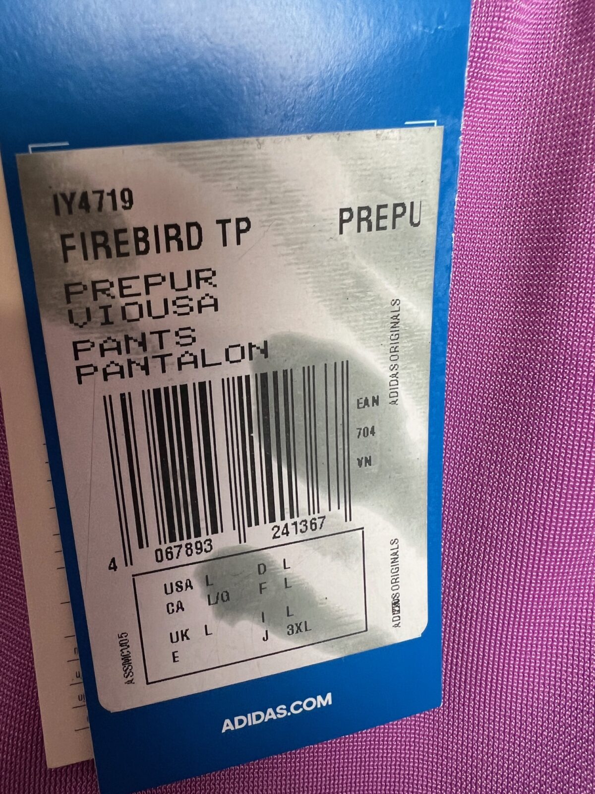 Spodnie damskie Adidas Originals Firebird liliowe L - obrazek 2