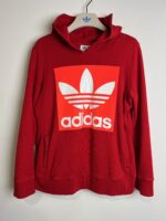 Bluza Adidas z kapturem czerwona S
